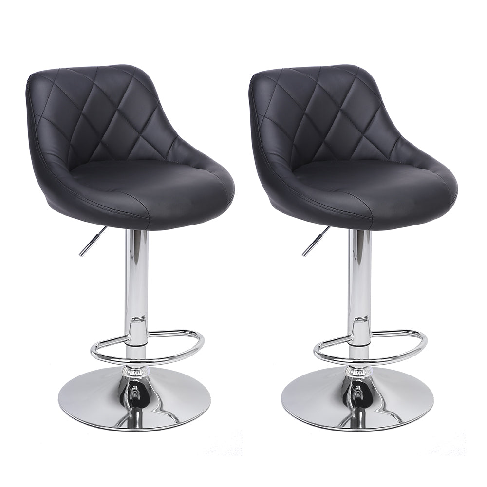 2pcs Romaine Bar Stools - Black