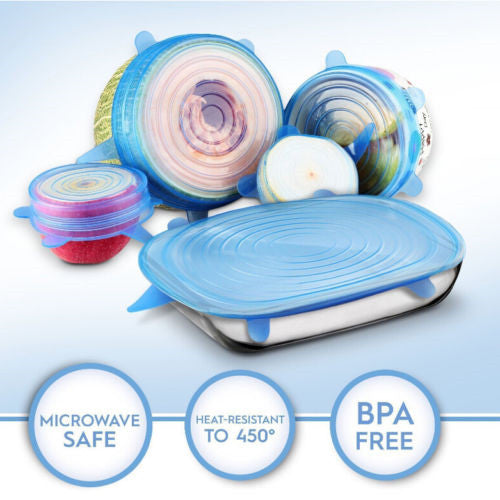 Zero Waste Food Saver - 6pcs Reusable Silicone Cover