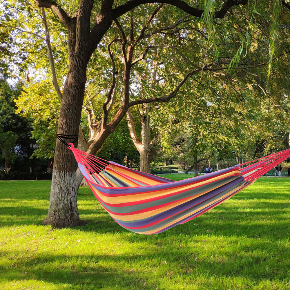 Thick Red Stripe Hammock In A Bag