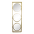 Golden Metal Framed Triple Mirror