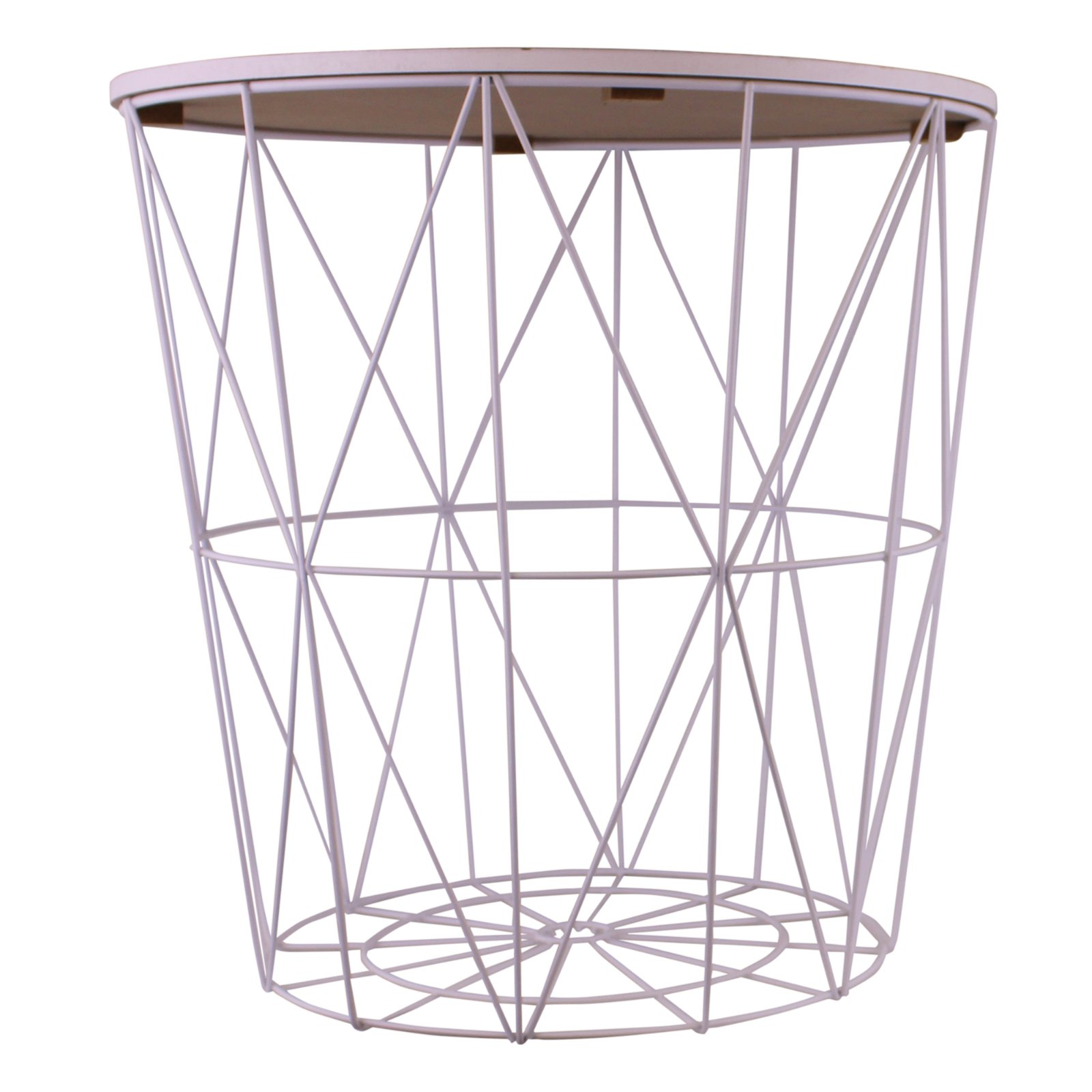 Round Marble Effect Geometric Side Table