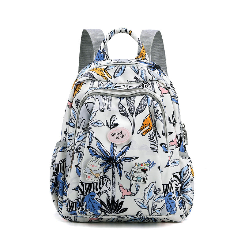Large-capacity Mommy Bag Vertical Shoulders Casual Fashion Print