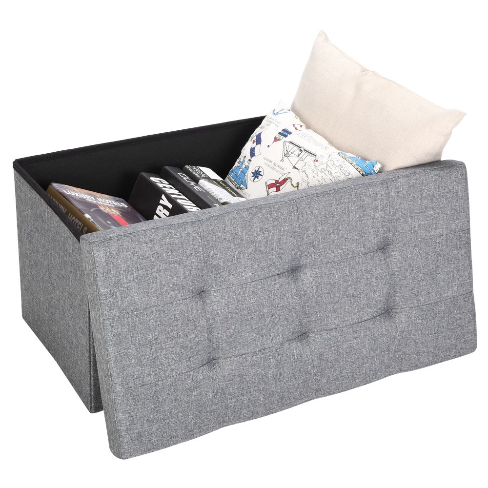 Ashford Grey Storage Ottoman