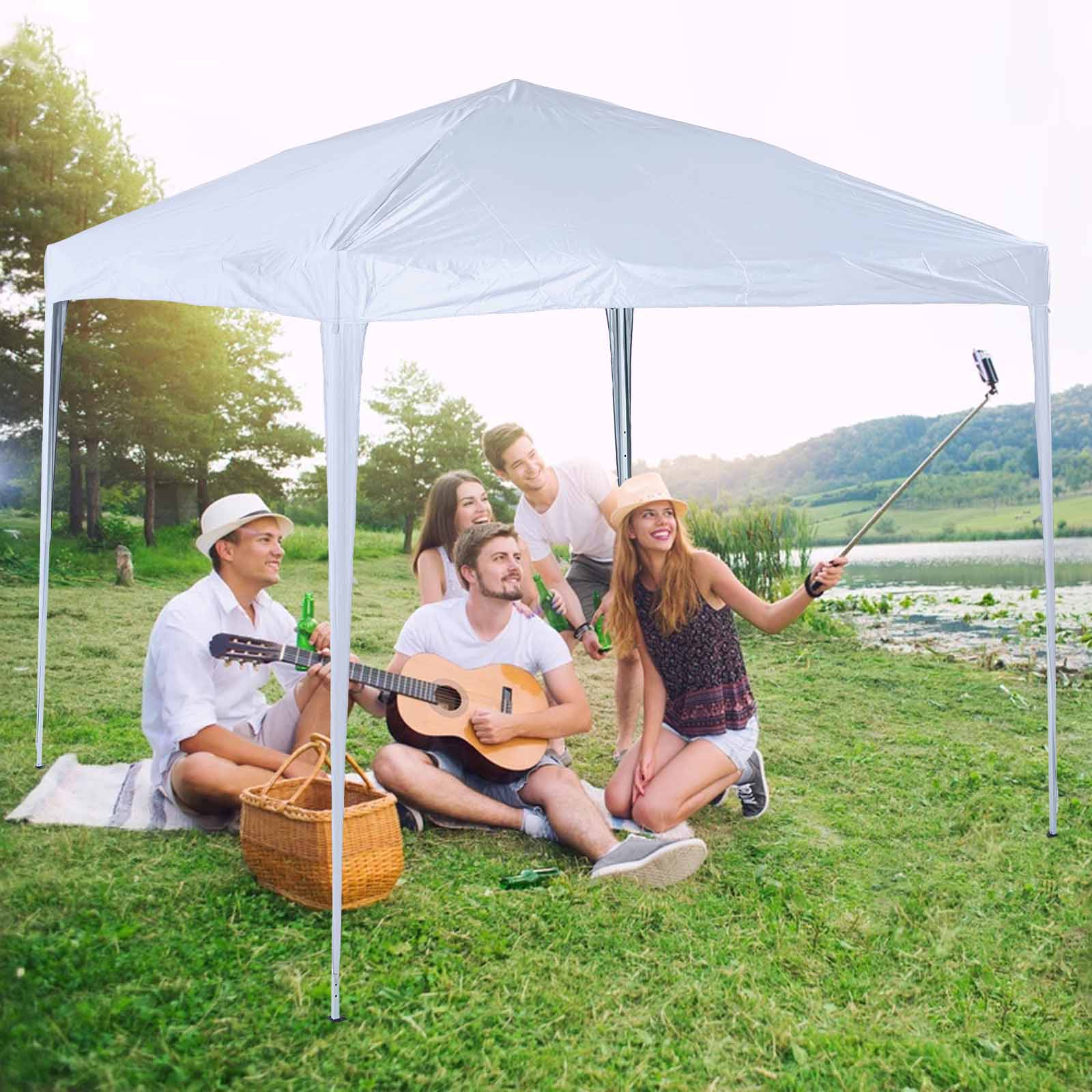 White 2m x 2m Pop Up Gazebo with Travel Bag