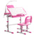 Pink Adjustable Lifting Desk With Lamp