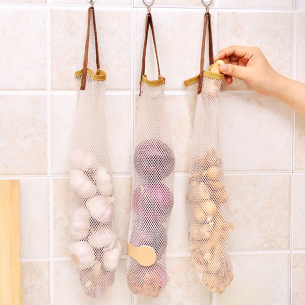 Reusable Fruit Vegetable Hanging Mesh Bag
