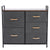 Wooden Handle 5 Drawer Dresser -  Dark Grey
