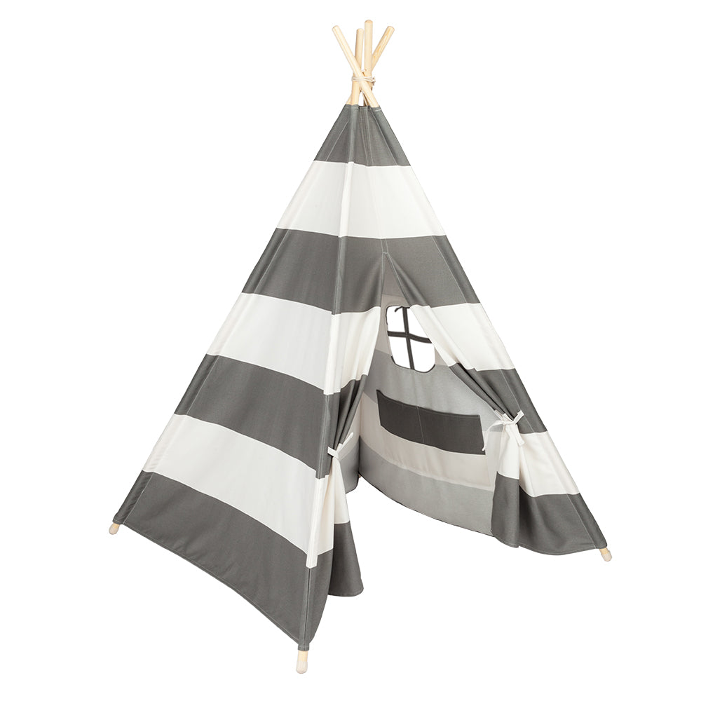 Grey Stripe Teepee Tent