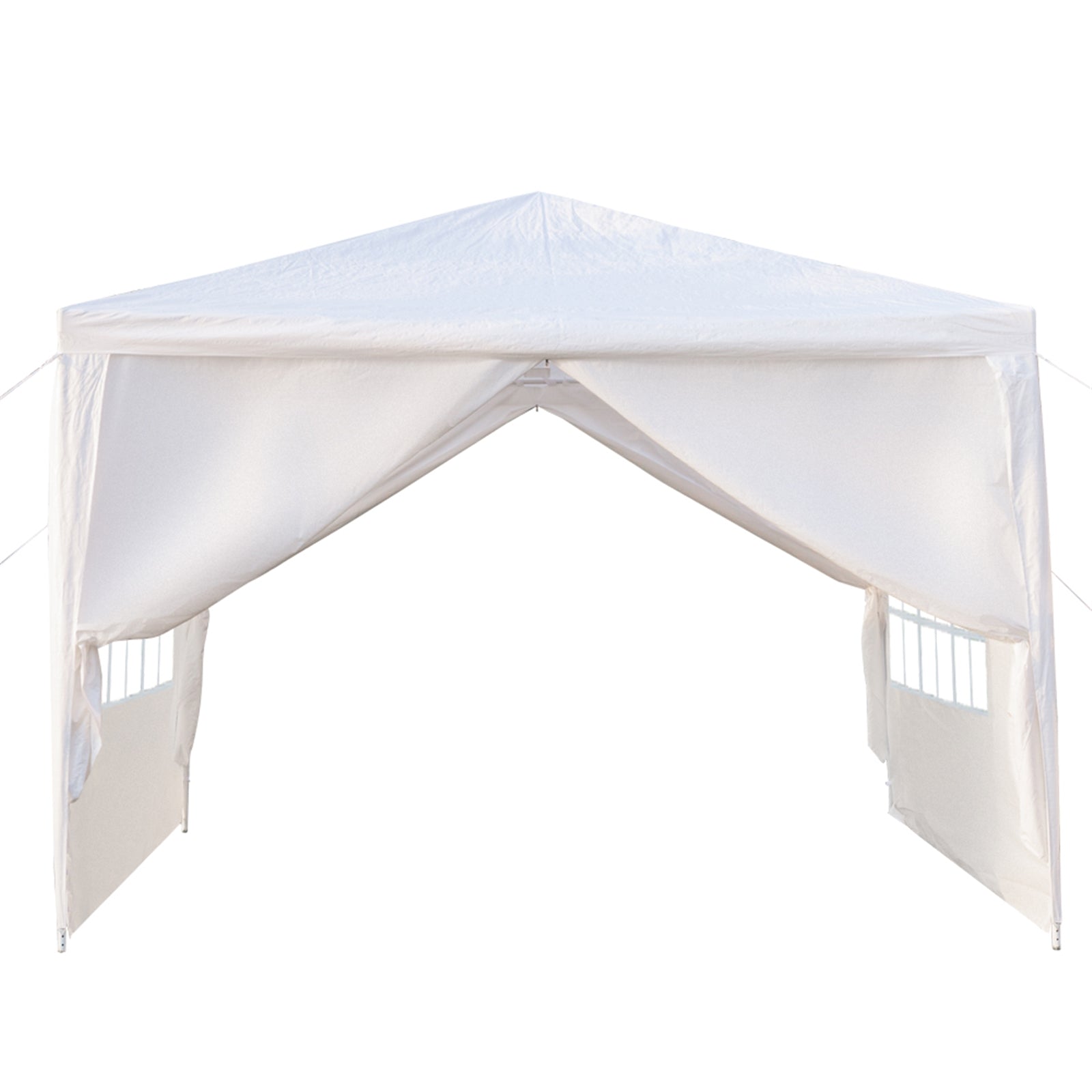 White 3x3m Four Sided Gazebo