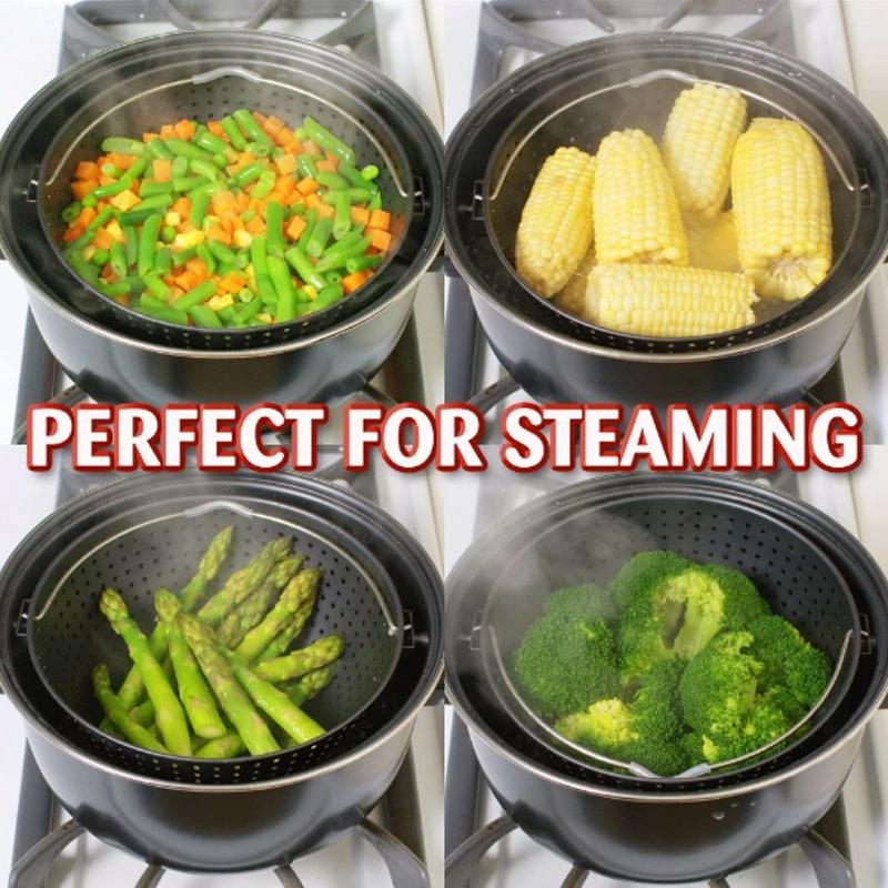 2 in 1 Food Saver Pot with Built-In Strainer