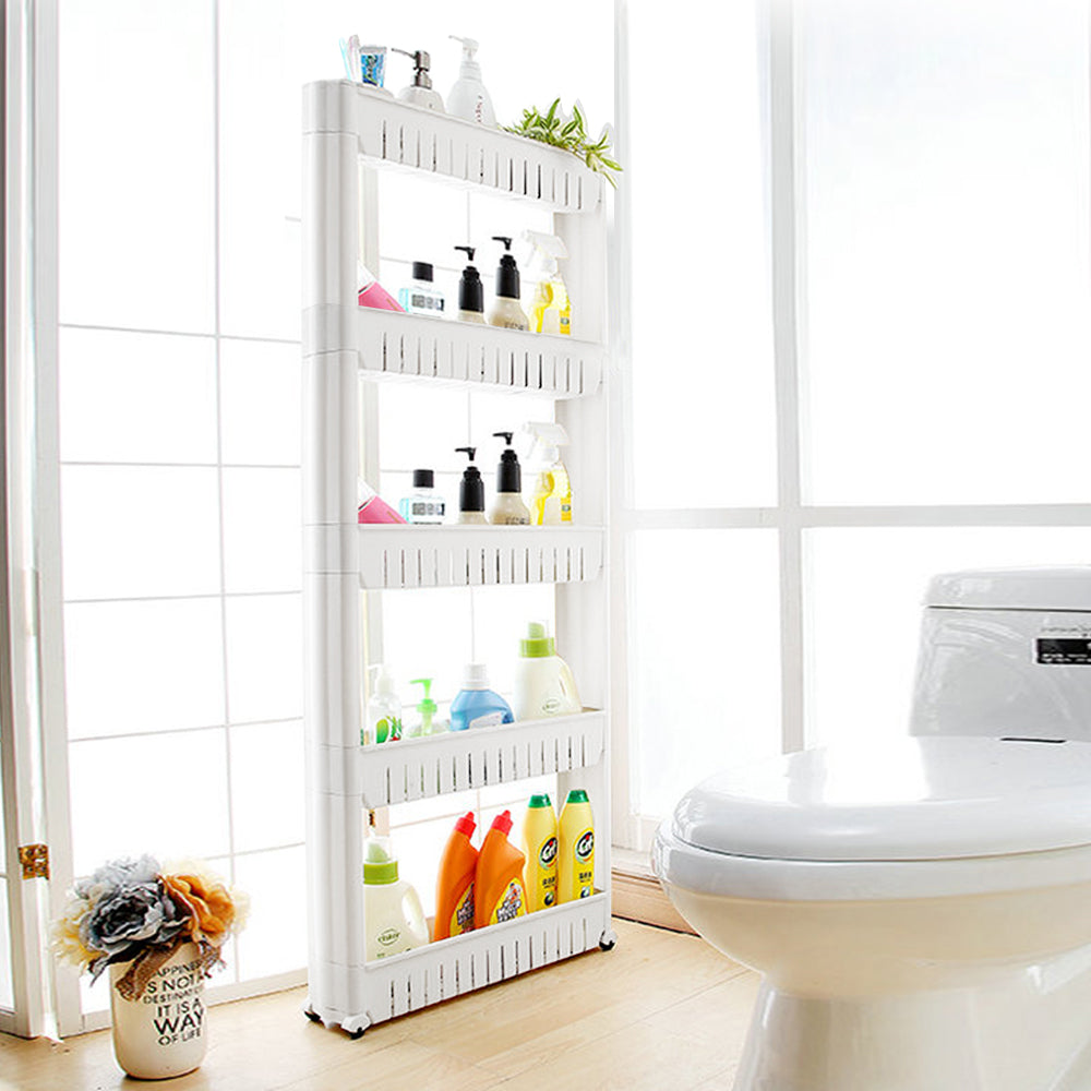 5-Tier Portable Plastic Storage Rack