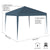 Blue 2m x 2m Pop Up Gazebo with Travel Bag