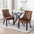 2 Set Brown Tufted Juliette Velvet Dining Chairs