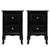 2pcs Country Style Two-Tier Night Tables Large Size Black