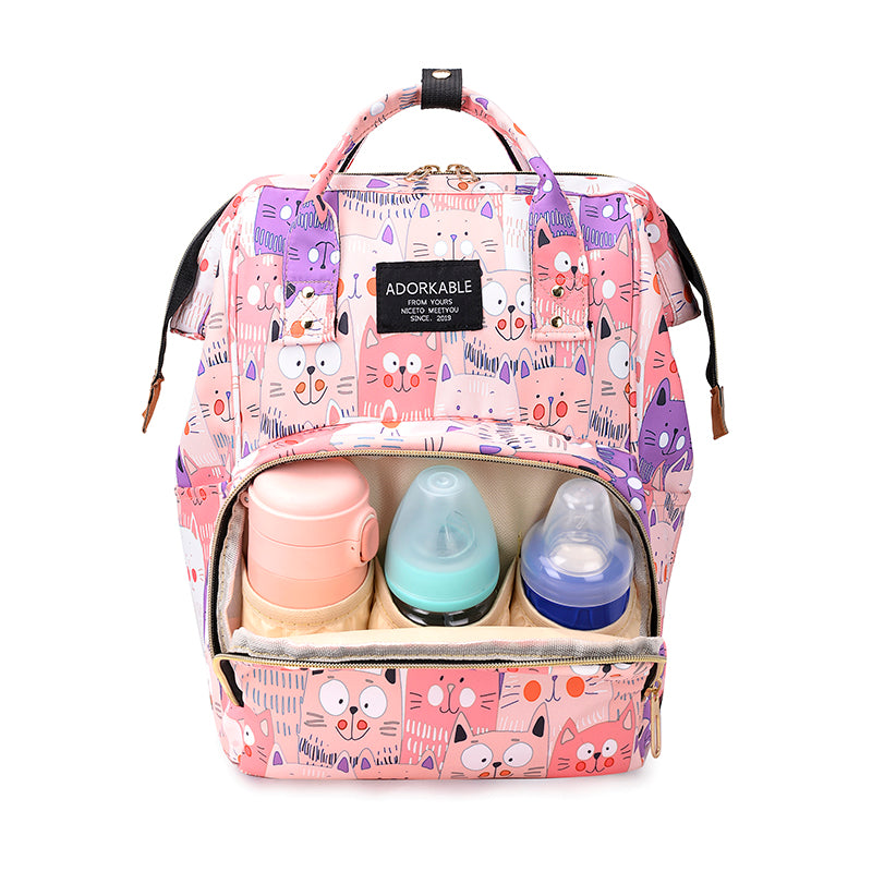 Fashion Printed Pattern Mommy Bag Multifunctional Backpack