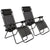 Black 2Pcs Folding Chairs With Cup Holder