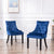 2 Set Navy Tufted Juliette Velvet Dining Chairs