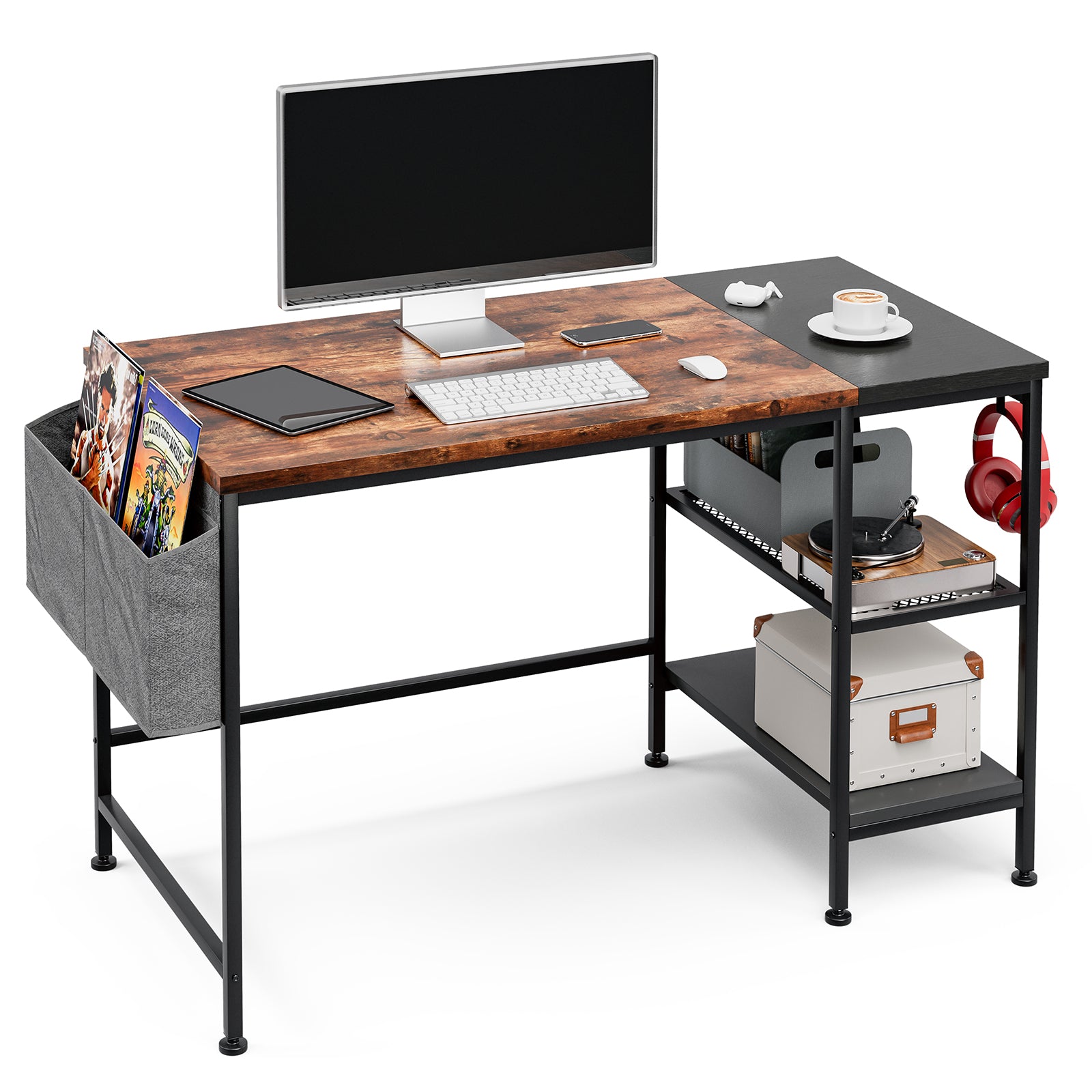 120cm Rubran Computer Desk With Felt Organiser Bag