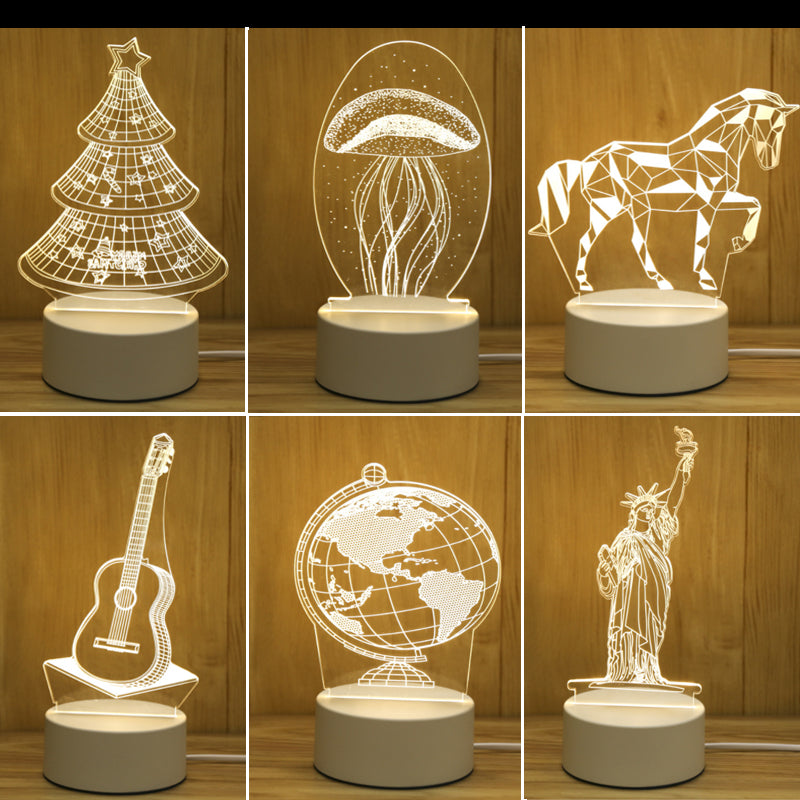 Small 3D Acrylic Neon Table Lamp