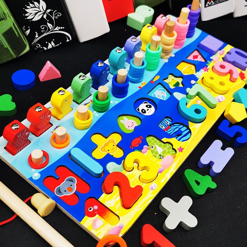 Colourful Wooden Montessori Educational Toys