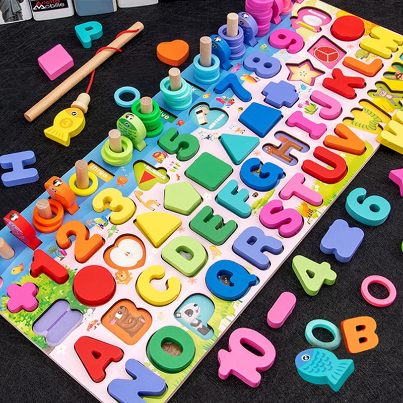 Colourful Wooden Montessori Educational Toys