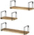 Set of 3 Vintage Wood Floating Shelves