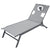 Grey Sun Lounger With Reading Hole