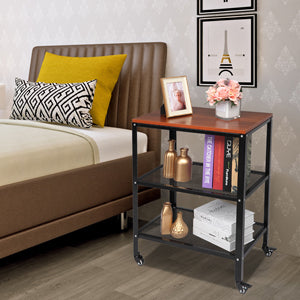 Brown Functional Wheeled Utility Cart