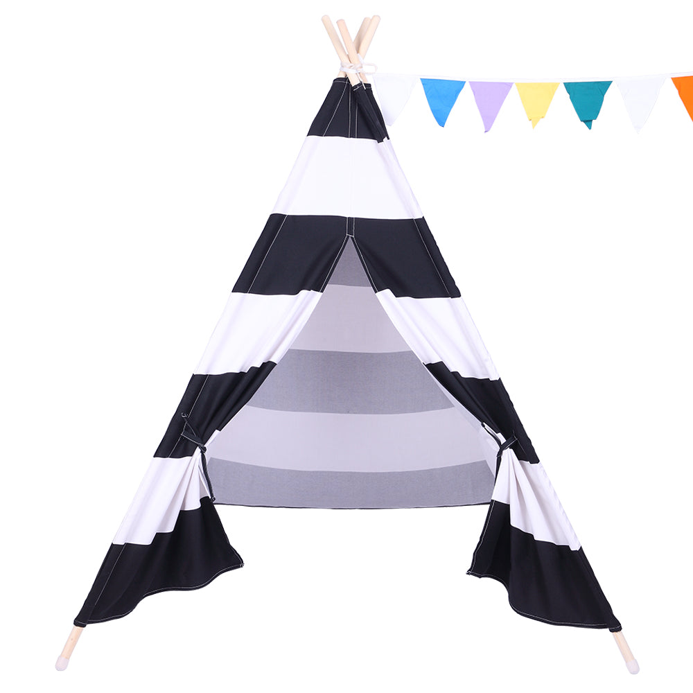 Black Stripe Teepee Tent