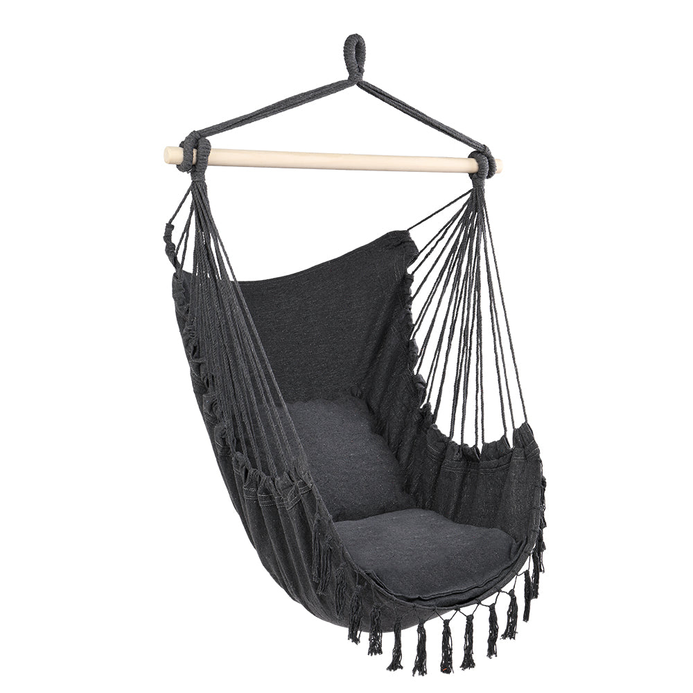 Bohemian Grey Hanging Hammock Swing