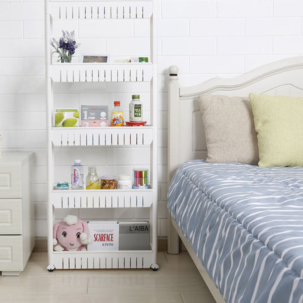 5-Tier Portable Plastic Storage Rack