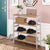 Natural Bamboo 4-Tier Shoe Rack