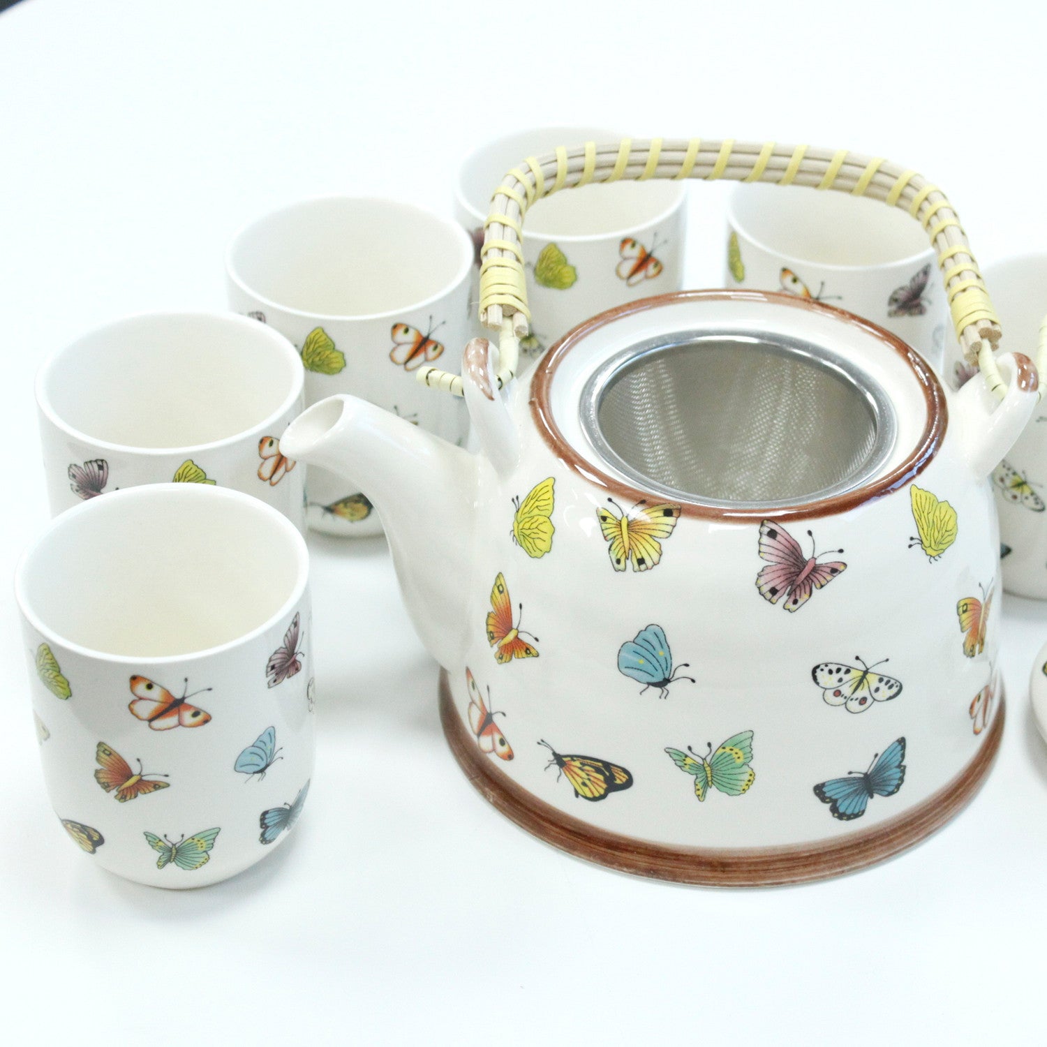 Butterflies 7 Piece Tea Set