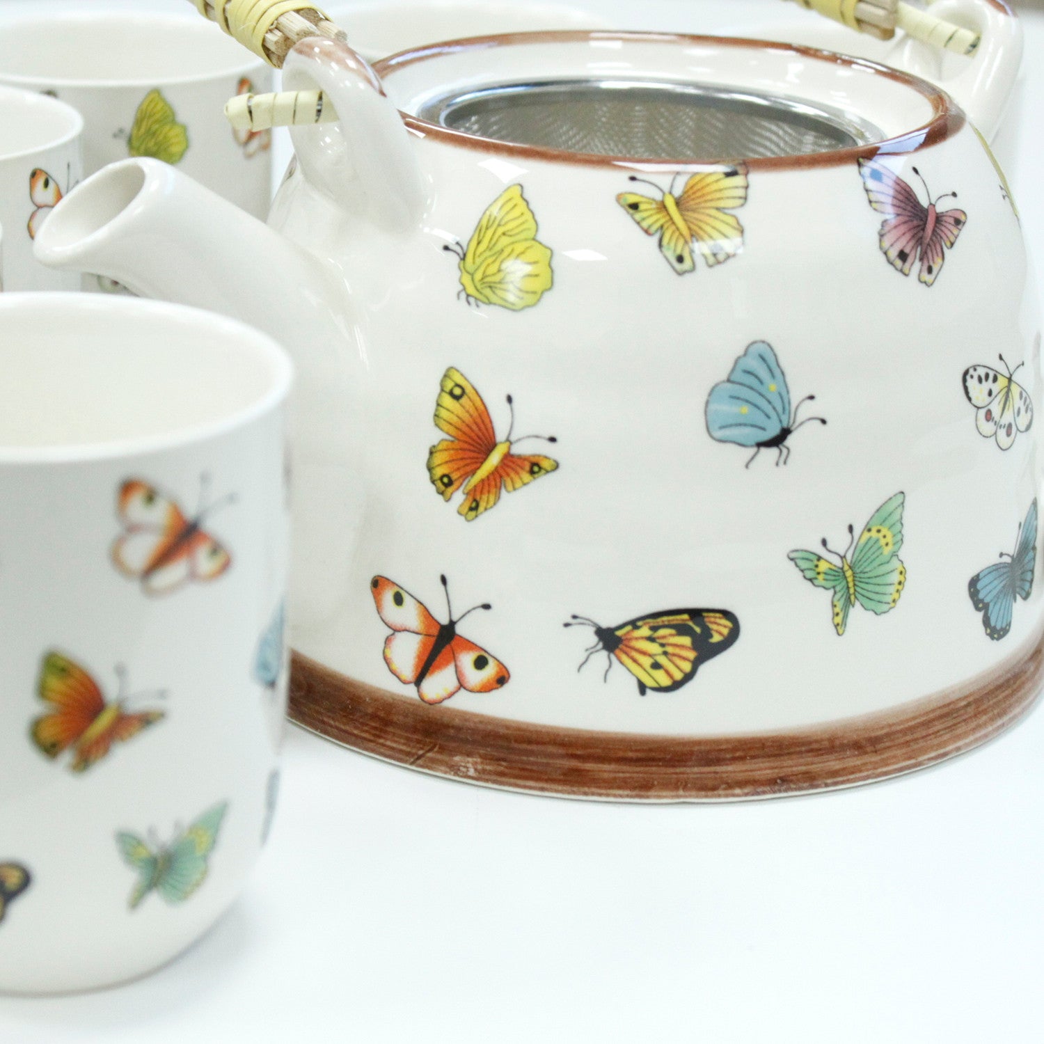 Butterflies 7 Piece Tea Set